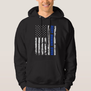 Beste Momma je US Vintag Flag Patriotische Eltern Hoodie