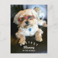 Beste Mommy Custom Doggie Mutter Tag Postkarte