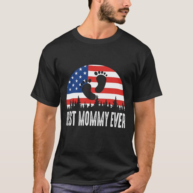 Beste Mommy-Flag je US T-Shirt (Vorderseite)