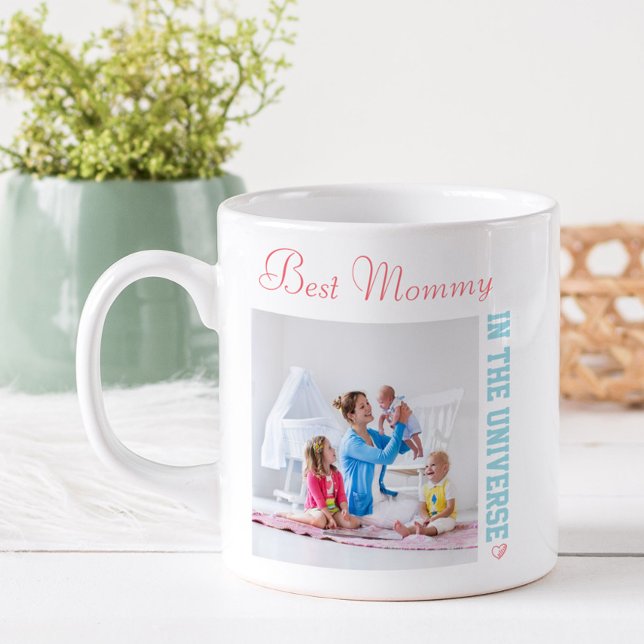 Beste Mommy im Universum - Zwei Square Fotos Kaffeetasse (Von Creator hochgeladen)