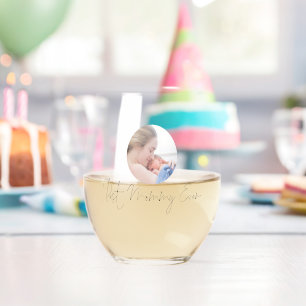 Beste Mommy je benutzerdefinierten Foto Skriptname Weinglas Ohne Stiel