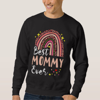 Beste Mommy je Pink Leopard Mama Funny Mother Sweatshirt