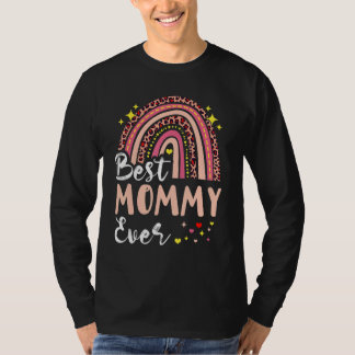 Beste Mommy je Pink Leopard Mama Funny Mother T-Shirt
