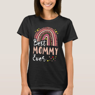 Beste Mommy je Pink Leopard Mama Funny Mother T-Shirt