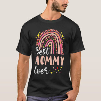 Beste Mommy je Pink Leopard Mama Funny Mother T-Shirt