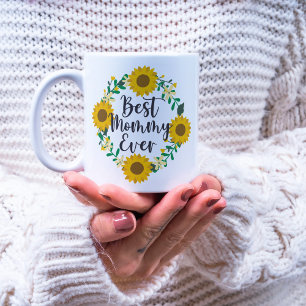 Beste Mommy je Sonnenblume Kaffeetasse