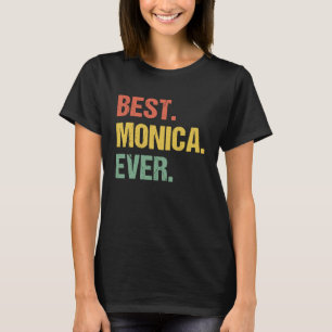 Beste Monica je Retro Name Spaß Nickname T-Shirt