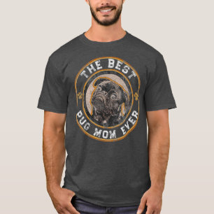 Beste Mops Mama je Schwarze Möpsen Besitzer Mutte T-Shirt