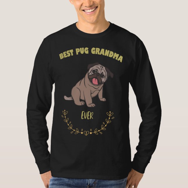 Beste Mops-Oma je - Ich Liebe MEIN Hund T - Shirt  (Vorderseite)