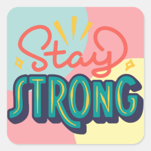 BESTE MOTIVIERUNG QUOTES SQUARE STICKER