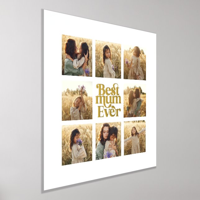 Beste Mum Multi-Foto elegant stilvoll Foliendrucke (Ablage )