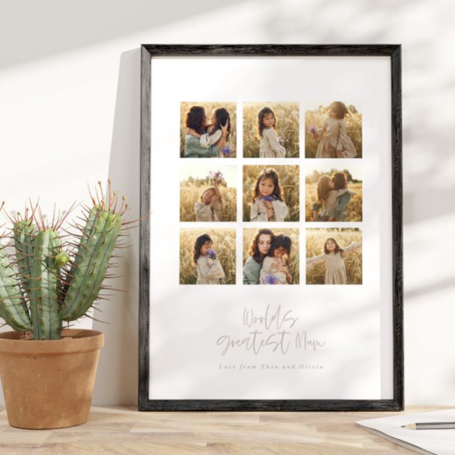 Beste Mum Multi-Foto elegant stilvoll Poster (Von Creator hochgeladen)
