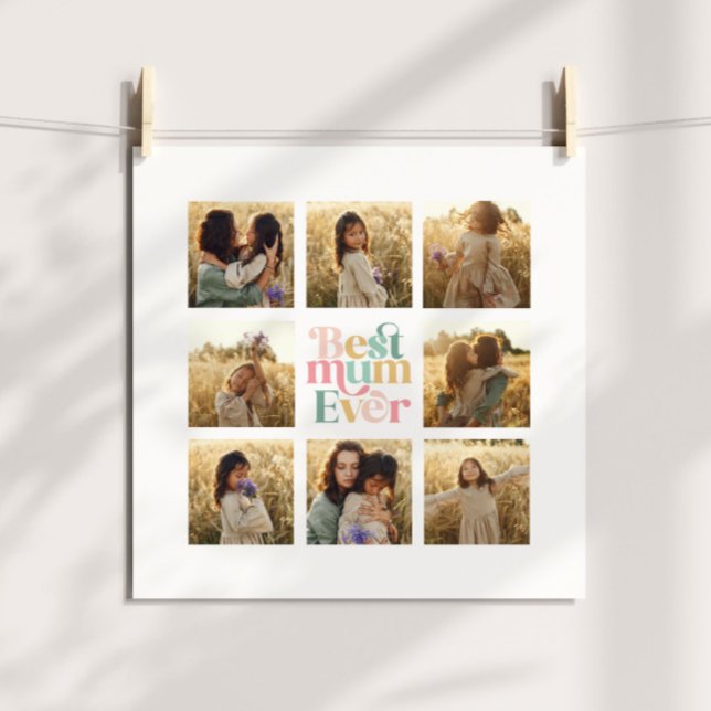 Beste Mum Multi-Foto elegant stilvoll Poster (Von Creator hochgeladen)