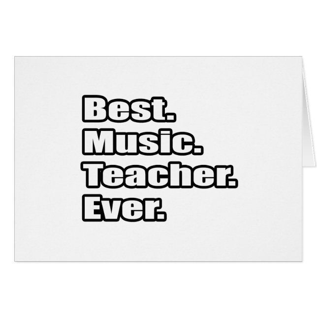 Beste Musiklehrerin je (Vorderseite (Horizontal))
