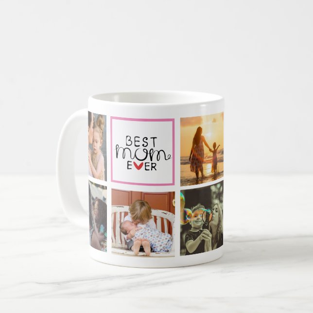 Beste Mutter aller Erinnerungen Foto Collage Kaffeetasse (Vorderseite Links)