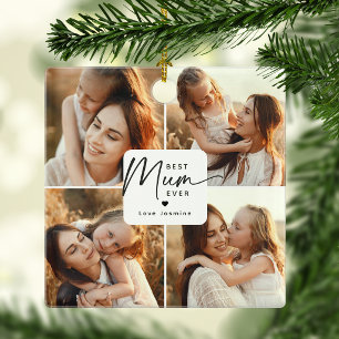 Beste Mutter Aller Zeiten 4 Foto-Collage Personali Keramikornament