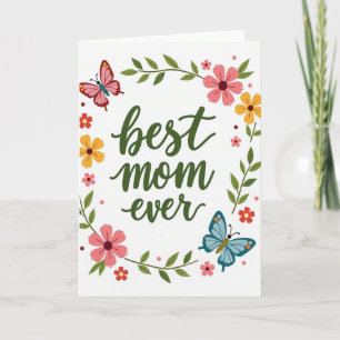 Beste Mutter aller Zeiten Blumenkarte aus Papier Karte