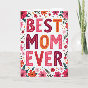 Beste-Mutter-aller-Zeiten-Blumenkarte Karte