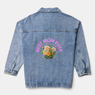 Beste-Mutter-aller-Zeiten-Blumenstrauß Rosen Mutte Jeansjacke