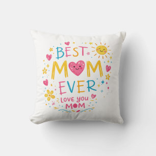 Beste Mutter Aller Zeiten Farbige Typografie Kisse Kissen