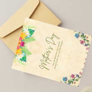 Beste Mutter Aller Zeiten Florale Muttertags-Karte Postkarte