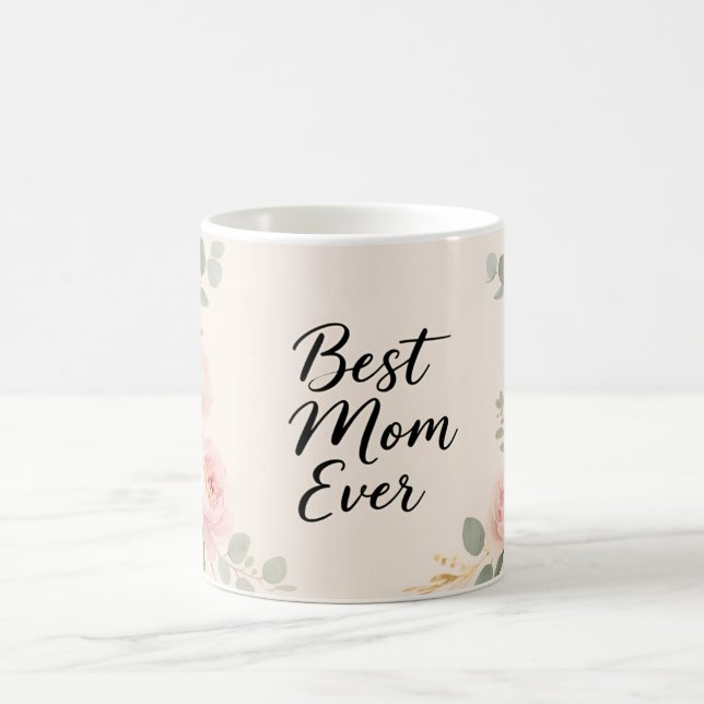 Beste Mutter Aller Zeiten Florales Geschenkdesign Kaffeetasse (Mittel)