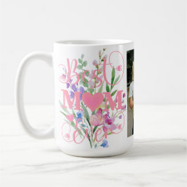 Beste-Mutter-aller-Zeiten Florales Wasserfarben-De Kaffeetasse