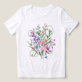 Beste-Mutter-aller-Zeiten Florales Wasserfarben-De Tri-Blend Shirt