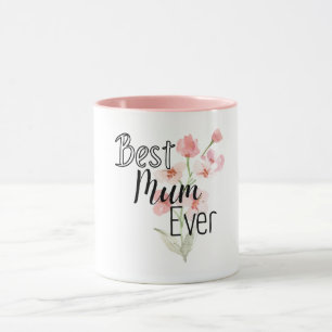 Beste Mutter Aller Zeiten Floraltasse Pink Wasserf Tasse