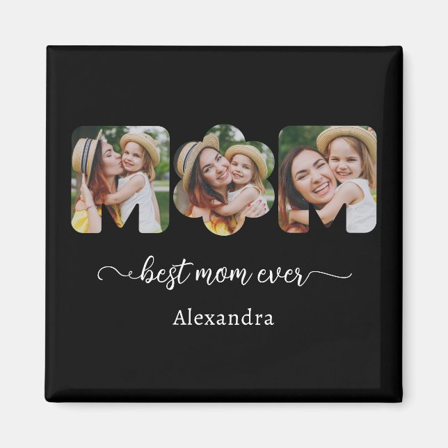 Beste Mutter Aller Zeiten Foto Collage Geschenk fü Magnet (Vorne)