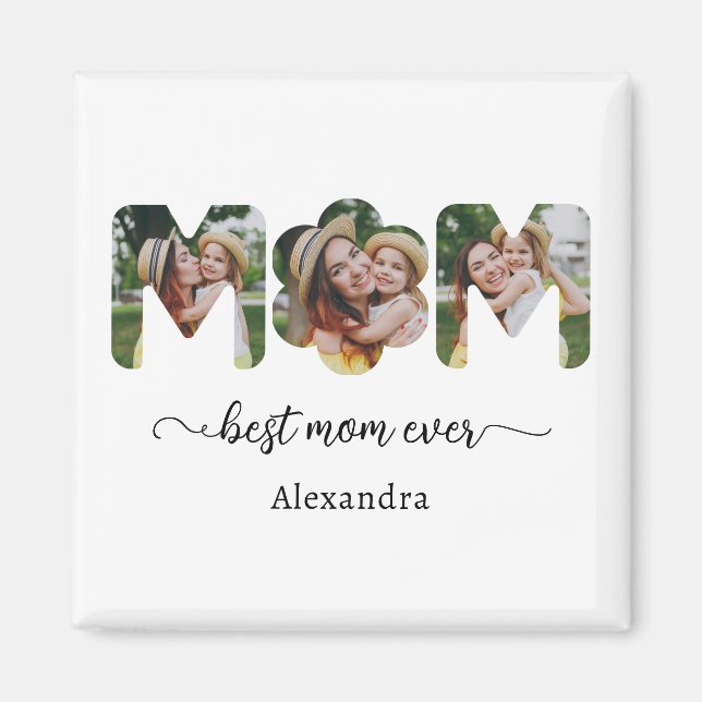 Beste Mutter Aller Zeiten Foto Collage Mutters Ges Magnet (Vorne)