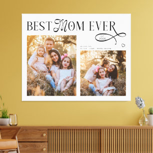 Beste Mutter Aller Zeiten Fotos Herz Muttertagsges Leinwanddruck