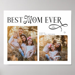Beste-Mutter-aller-Zeiten-Fotos Herz Muttertagsges Poster