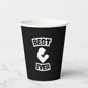 Beste-Mutter-aller-Zeiten-Geschenk – Rosa Silhouet Pappbecher