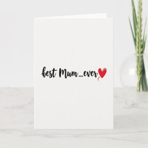 Beste Mutter Aller Zeiten Herz Kunstkarte Karte