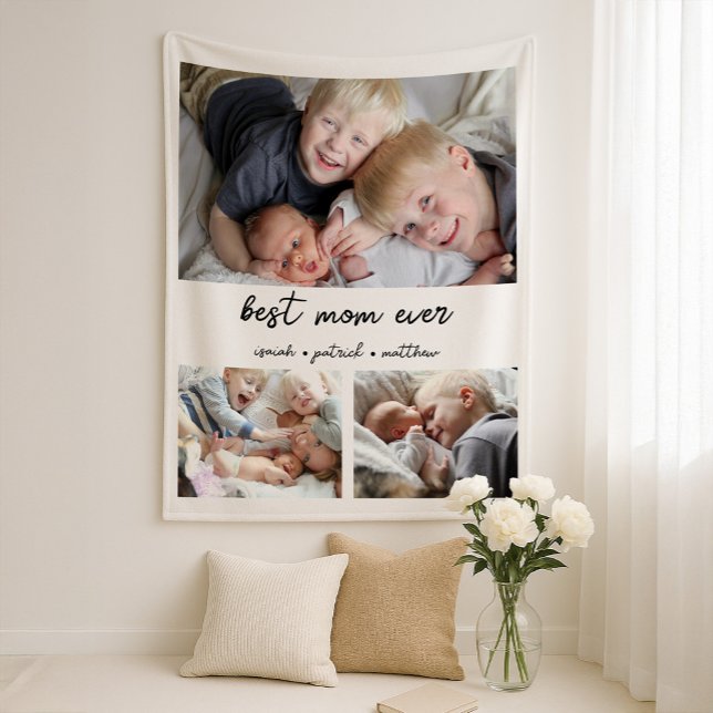 Beste Mutter Aller Zeiten Kinder Namen Fleecedecke (Von Creator hochgeladen)