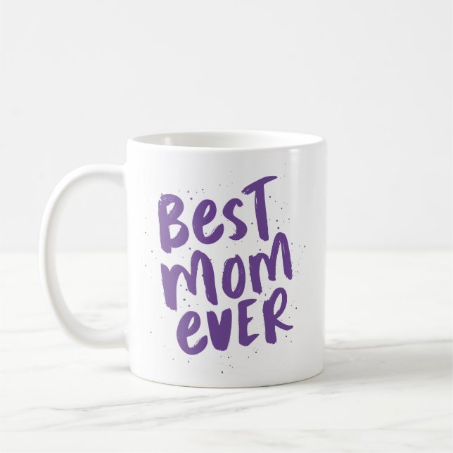 Beste Mutter aller Zeiten lila Mutter Kaffeetasse (Links)