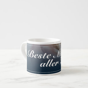 Beste Mutter aller Zeiten mit großer rosa Rose Espressotasse