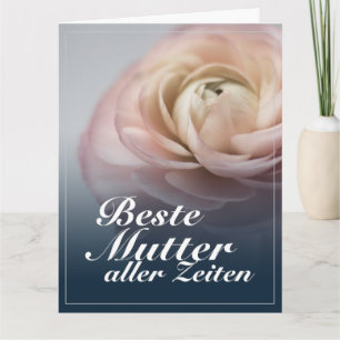 Beste Mutter aller Zeiten mit großer rosa Rose Karte