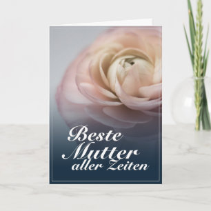 Beste Mutter aller Zeiten mit rosa Rose Karte