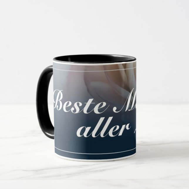 Beste Mutter aller Zeiten mit rosa Rose Tasse (Vorderseite Links)