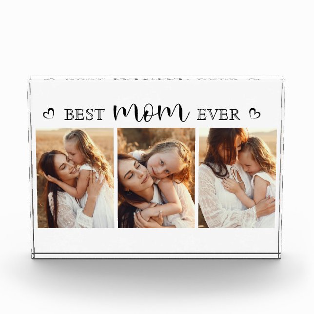 Beste-Mutter-aller-Zeiten-Skript-Geschenk für Mutt Fotoblock (Vorderseite)