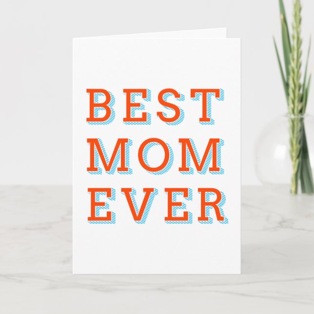 Beste Mutter aller Zeiten, Textdesign für den Mutt Karte (Vorderseite)