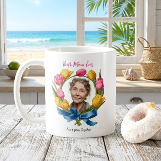 Beste Mutter Aller Zeiten Tulpen Foto Floral Mutte Kaffeetasse