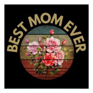 Beste Mutter Aller Zeiten Vintage Floral Muttertag Poster