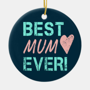 Beste Mutter Aller Zeiten Vintage-Mutter-Herz Für Keramik Ornament