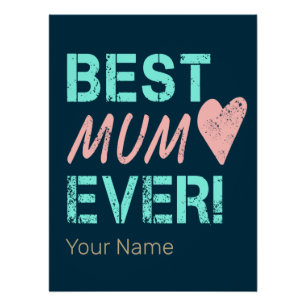 Beste Mutter Aller Zeiten Vintage-Mutter-Herz Für Poster