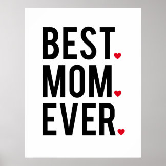 Beste Mutter aller Zeiten, Wortart, Textdesign, ro Poster