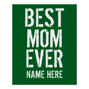 BESTE MUTTER ALLERZEIT PERSONALISIERT POSTER