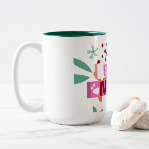 Beste Mutter, alles Gute zum Muttertag Zweifarbige Tasse